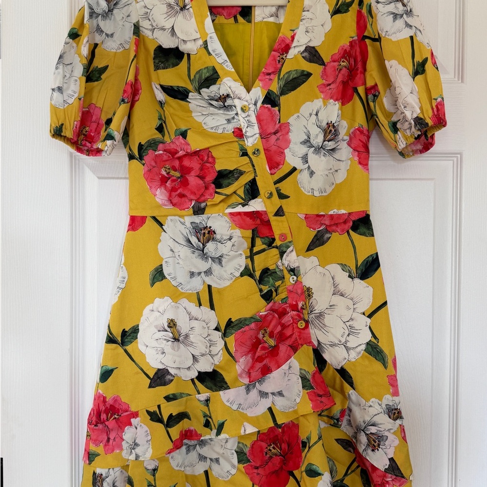 Parker Yellow Puff Sleeve Sundress
